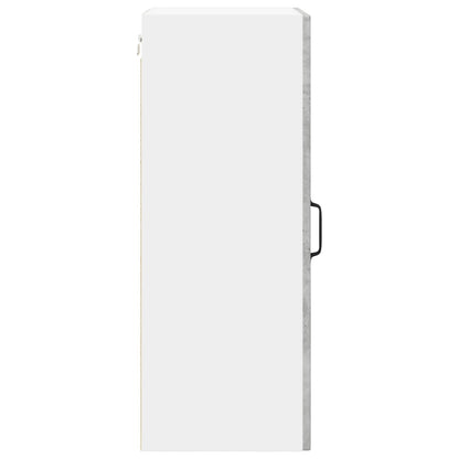 vidaXL Wall Glass Cabinet LUCCA 2 pcs Concrete Grey 40 x 31 x 80 cm