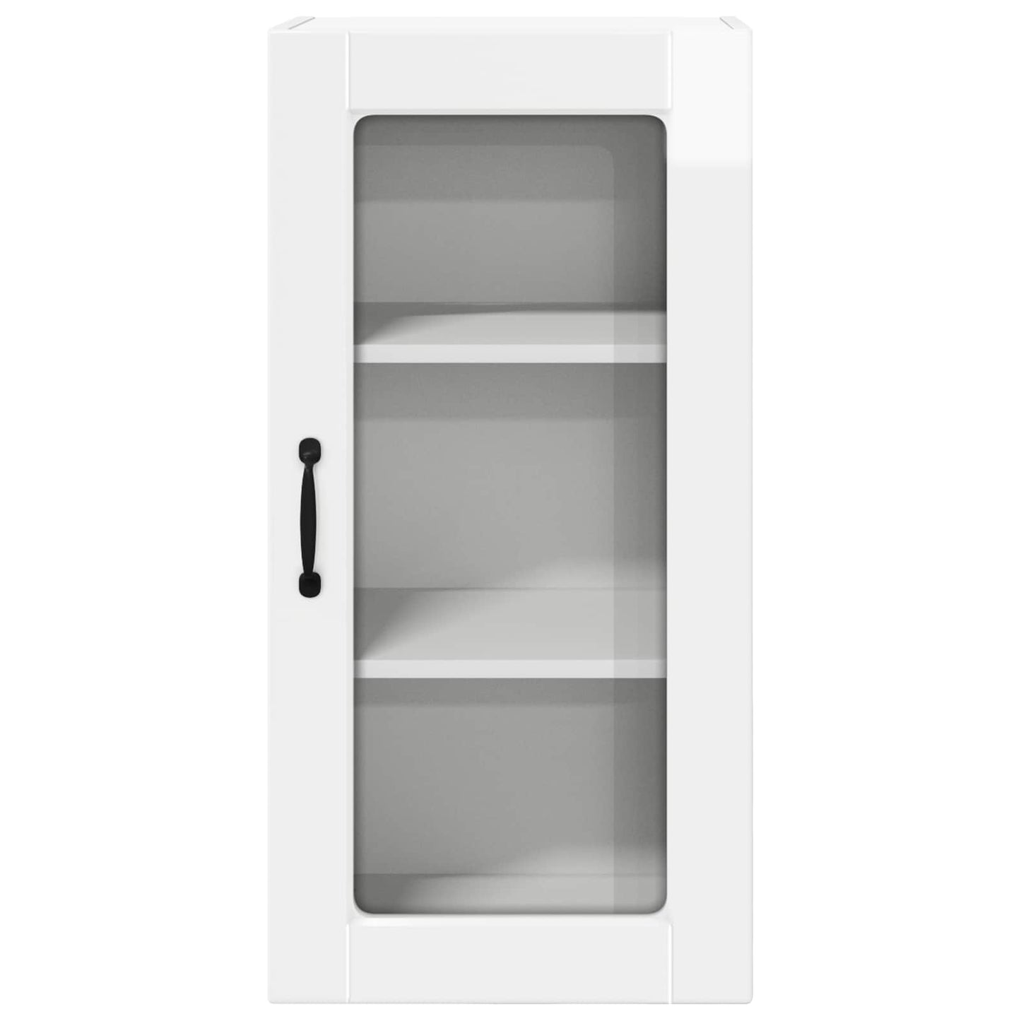 vidaXL Wall Glass Cabinet LUCCA 2 pcs High Gloss White 40 x 31 x 80 cm