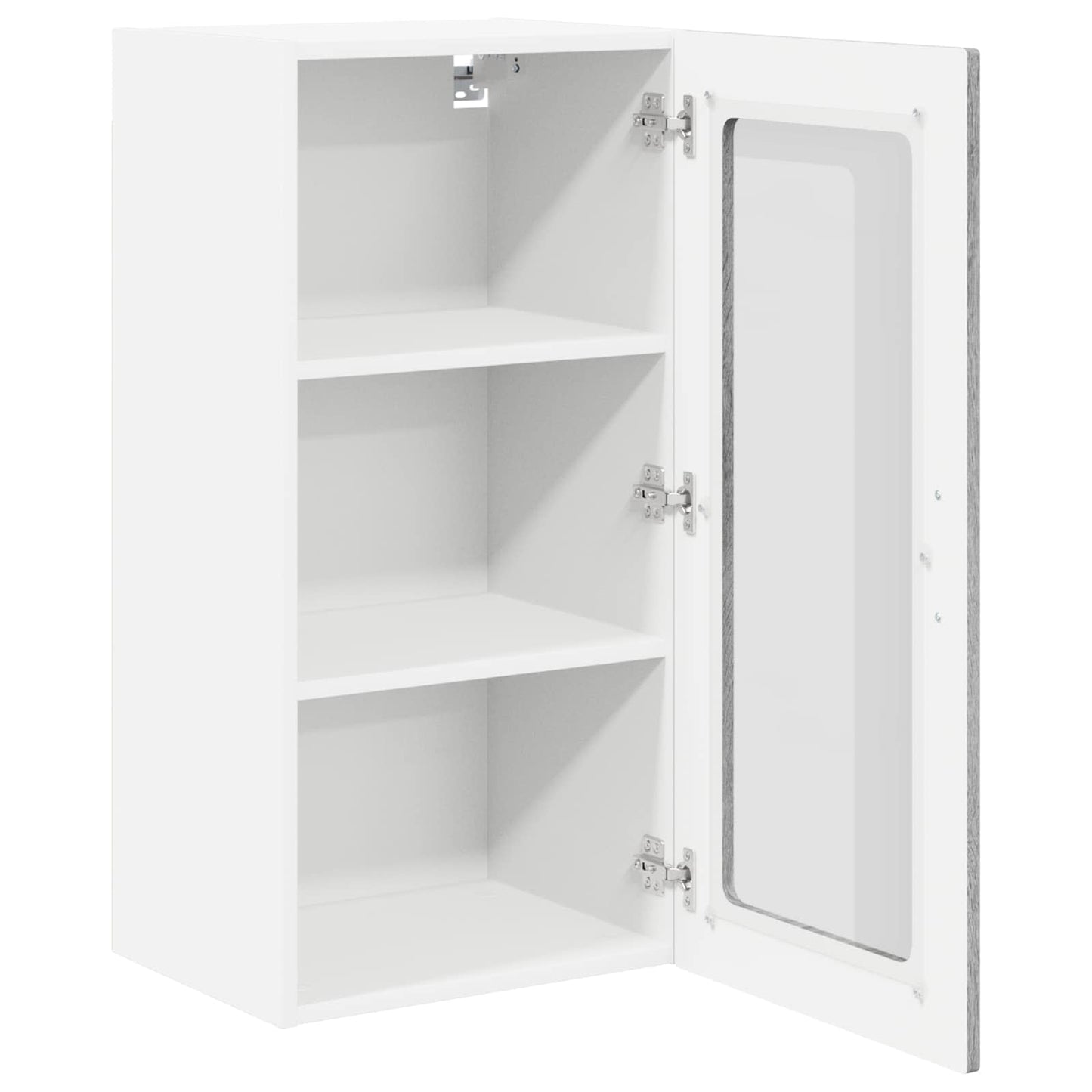vidaXL Wall Glass Cabinet LUCCA Grey Sonoma 40 x 31 x 80 cm