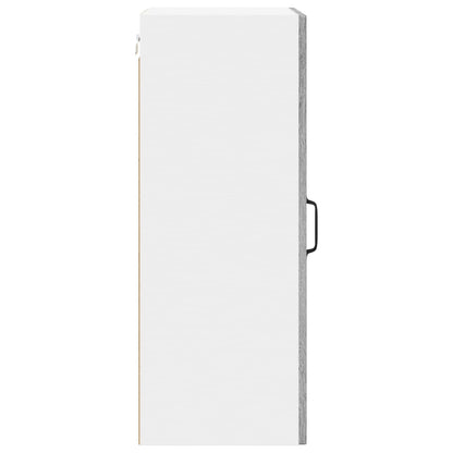 vidaXL Wall Glass Cabinet LUCCA Grey Sonoma 40 x 31 x 80 cm