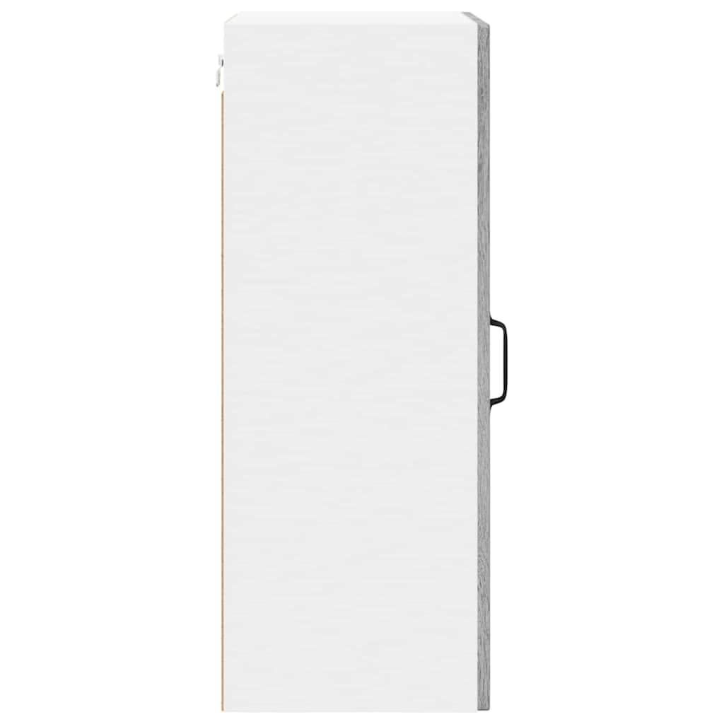 vidaXL Wall Glass Cabinet LUCCA 2 pcs Grey Sonoma 40 x 31 x 80 cm