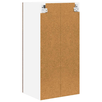 vidaXL Wall Glass Cabinet LUCCA Brown Oak 40 x 31 x 80 cm