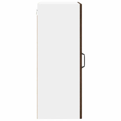 vidaXL Wall Glass Cabinet LUCCA Brown Oak 40 x 31 x 80 cm