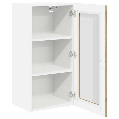 vidaXL Wall Glass Cabinet LUCCA Artisan Oak 40 x 31 x 80 cm