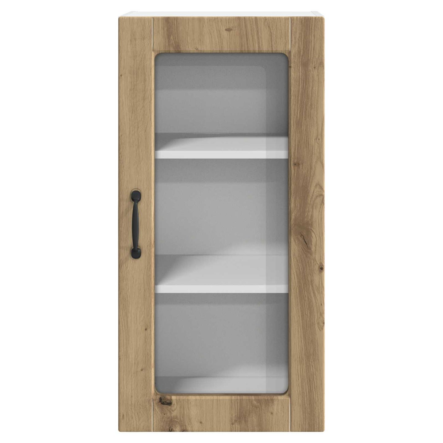 vidaXL Wall Glass Cabinet LUCCA Artisan Oak 40 x 31 x 80 cm