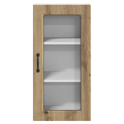 vidaXL Wall Glass Cabinet LUCCA Artisan Oak 40 x 31 x 80 cm