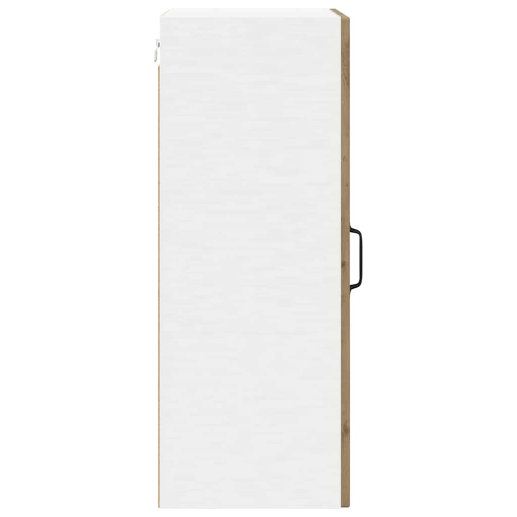 vidaXL Wall Glass Cabinet LUCCA Artisan Oak 40 x 31 x 80 cm
