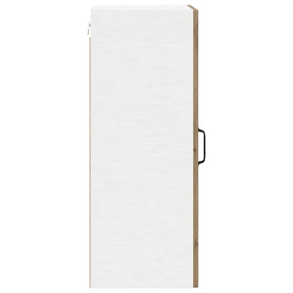 vidaXL Wall Glass Cabinet LUCCA Artisan Oak 40 x 31 x 80 cm