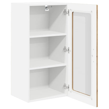 vidaXL Wall Glass Cabinet LUCCA 2 pcs Artisan Oak Engineered Wood