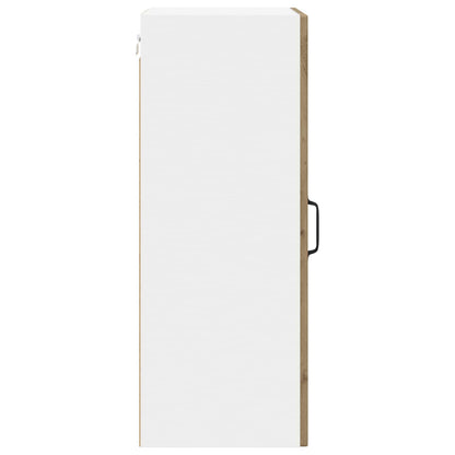 vidaXL Wall Glass Cabinet LUCCA 2 pcs Artisan Oak 40 x 31 x 80 cm