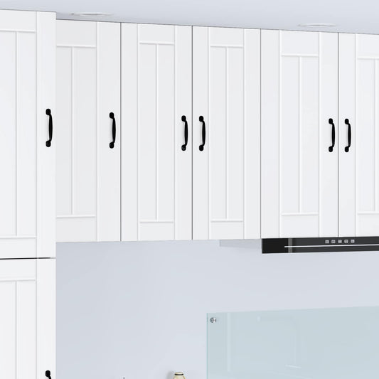 vidaXL Wall Cabinet LUCCA 2 pcs White 30 x 31 x 80 cm Engineered Wood