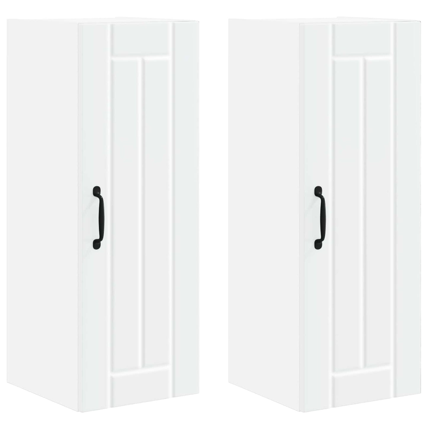 vidaXL Wall Cabinet LUCCA 2 pcs White 30 x 31 x 80 cm Engineered Wood