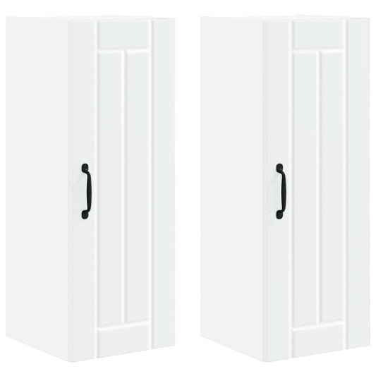 vidaXL Wall Cabinet LUCCA 2 pcs White 30 x 31 x 80 cm Engineered Wood