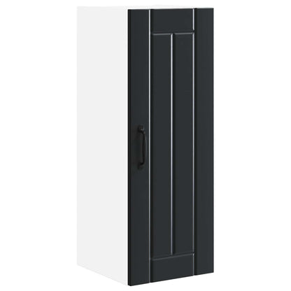 vidaXL Wall Cabinet LUCCA Black 30 x 31 x 80 cm Engineered Wood