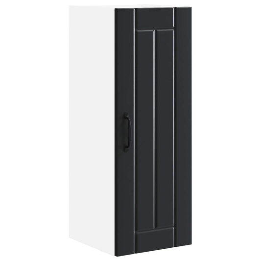 vidaXL Wall Cabinet LUCCA Black 30 x 31 x 80 cm Engineered Wood