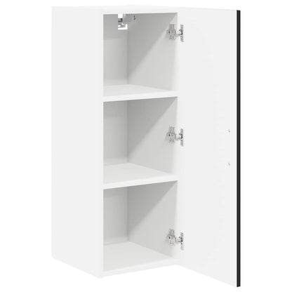 vidaXL Wall Cabinet LUCCA Black 30 x 31 x 80 cm Engineered Wood
