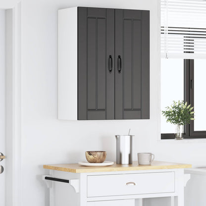vidaXL Wall Cabinet LUCCA 2 pcs Black 30 x 31 x 80 cm Engineered Wood