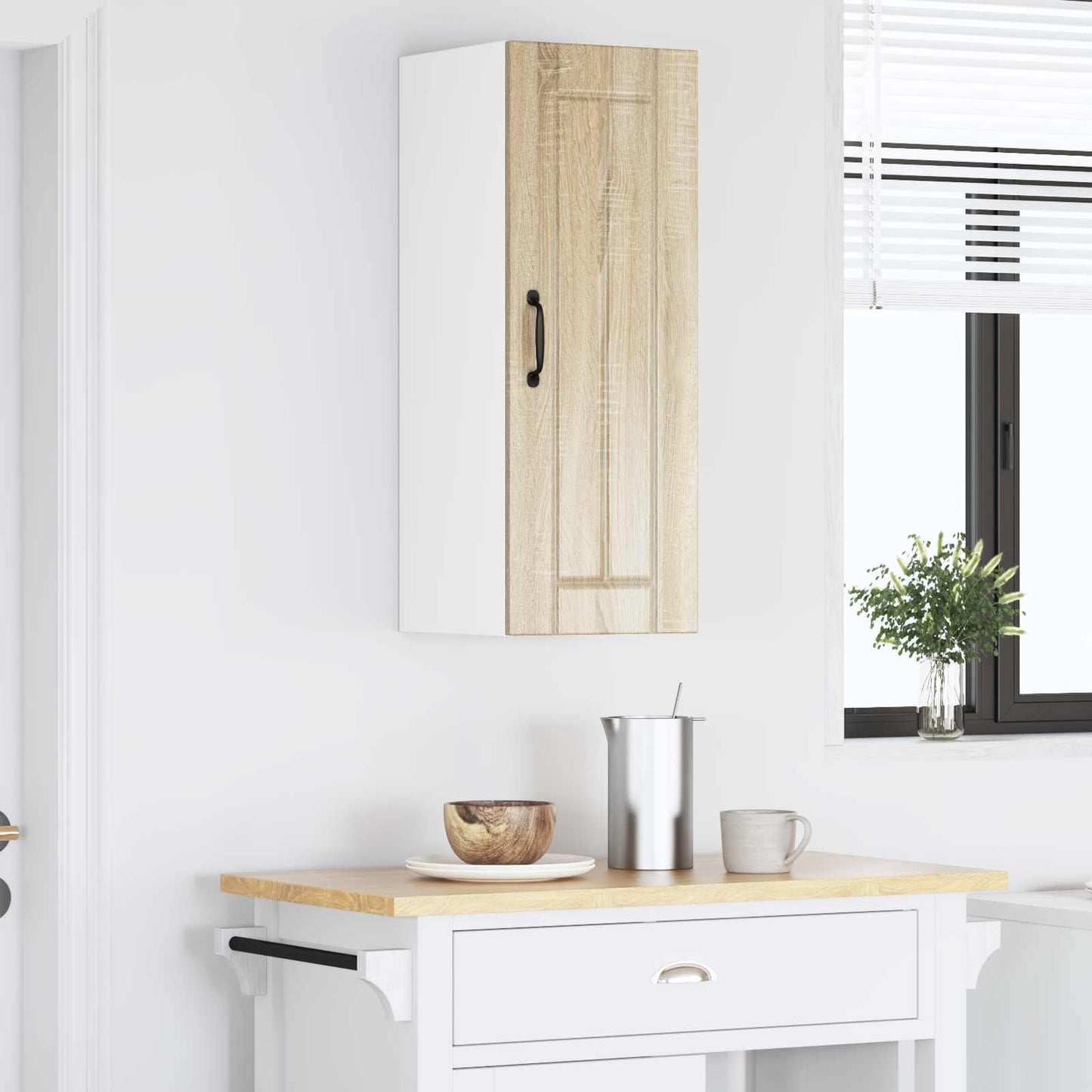 vidaXL Wall Cabinet LUCCA Sonoma Oak 30 x 31 x 80 cm Engineered Wood