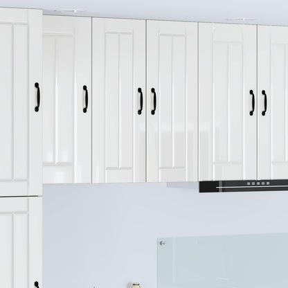 vidaXL Wall Cabinet LUCCA High Gloss White 30 x 31 x 80 cm