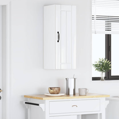 vidaXL Wall Cabinet LUCCA High Gloss White 30 x 31 x 80 cm