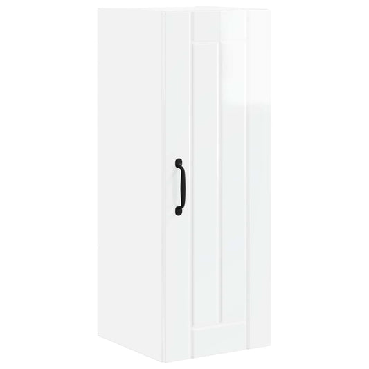 vidaXL Wall Cabinet LUCCA High Gloss White 30 x 31 x 80 cm