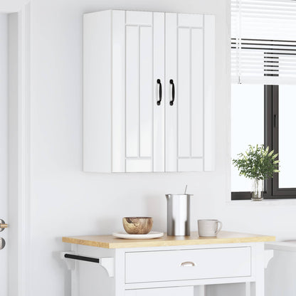 vidaXL Wall Cabinet LUCCA 2 pcs High Gloss White 30 x 31 x 80 cm