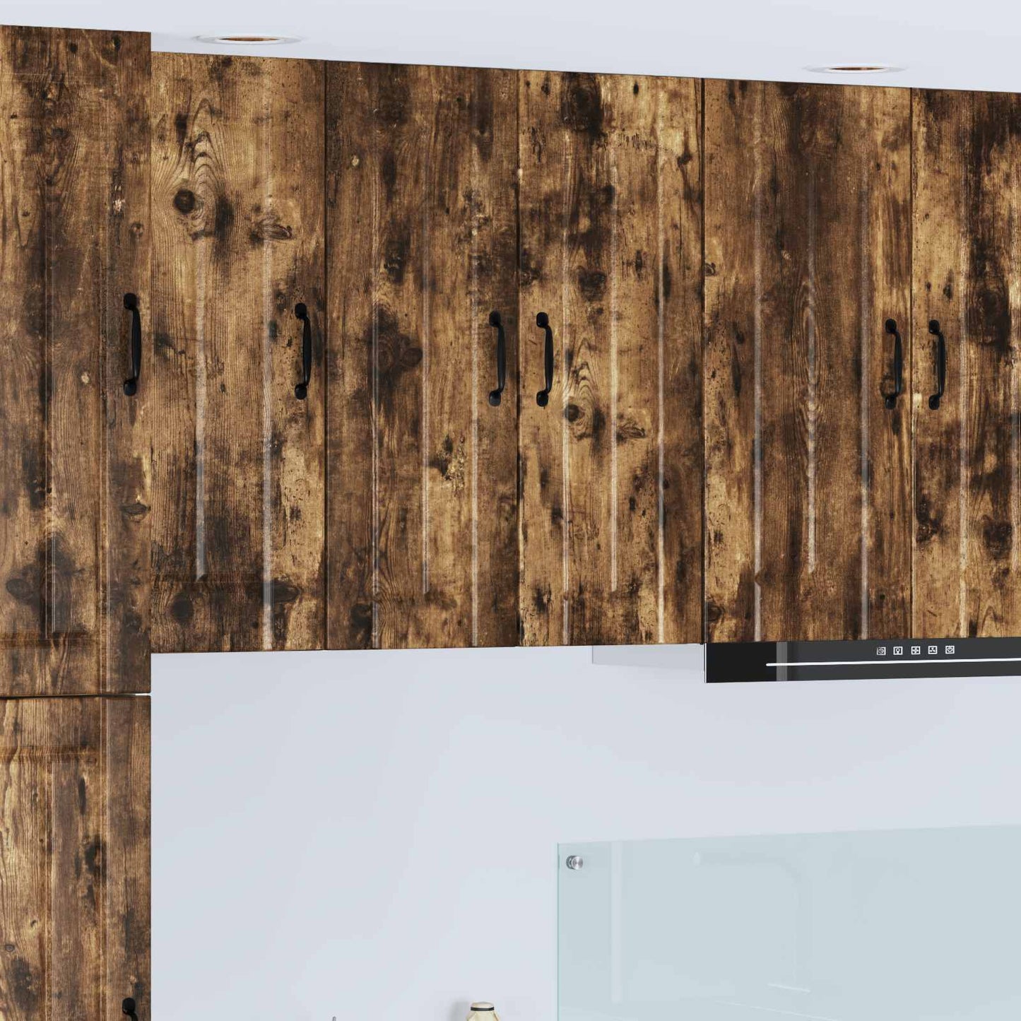 vidaXL Wall Cabinet LUCCA Smoked Oak 30 x 31 x 80 cm Engineered Wood
