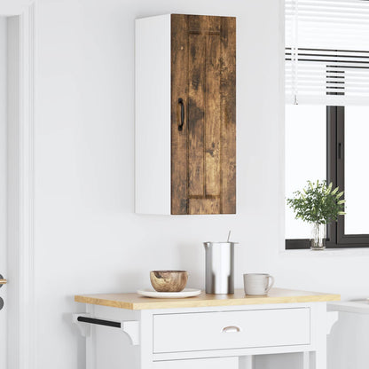 vidaXL Wall Cabinet LUCCA Smoked Oak 30 x 31 x 80 cm Engineered Wood