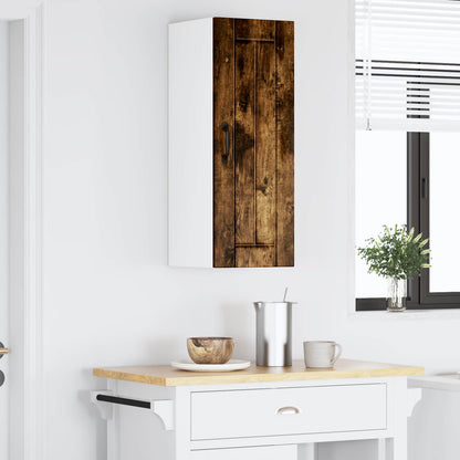 vidaXL Wall Cabinet LUCCA Smoked Oak 30 x 31 x 80 cm Engineered Wood