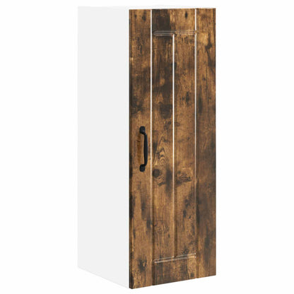 vidaXL Wall Cabinet LUCCA Smoked Oak 30 x 31 x 80 cm Engineered Wood