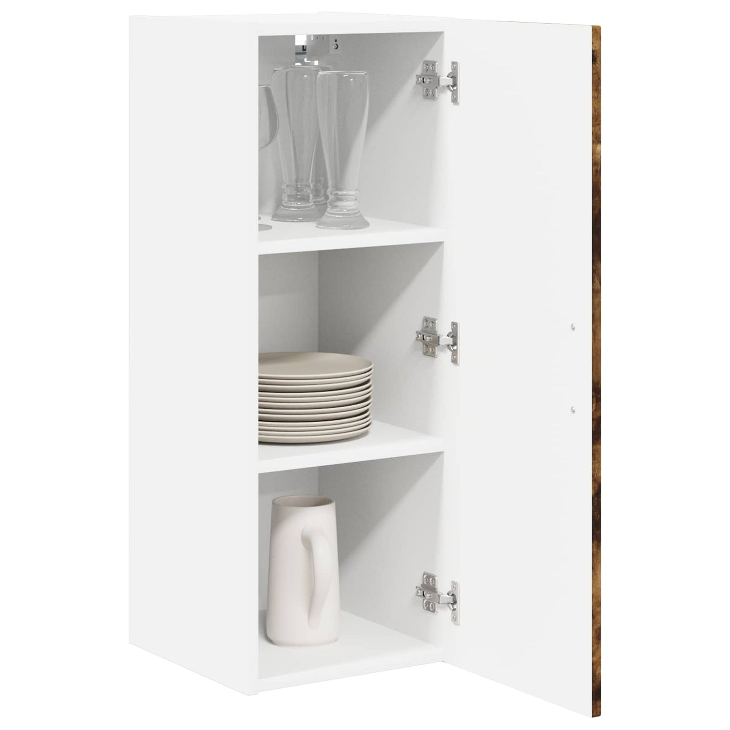 vidaXL Wall Cabinet LUCCA Smoked Oak 30 x 31 x 80 cm Engineered Wood