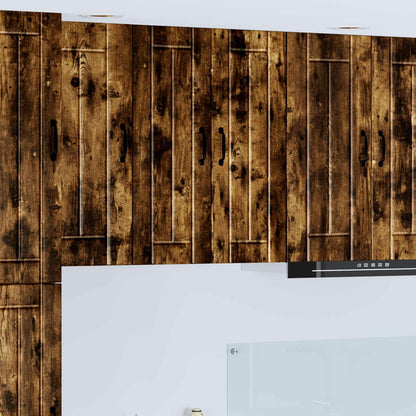 vidaXL Wall Cabinet LUCCA 2 pcs Smoked Oak 30 x 31 x 80 cm