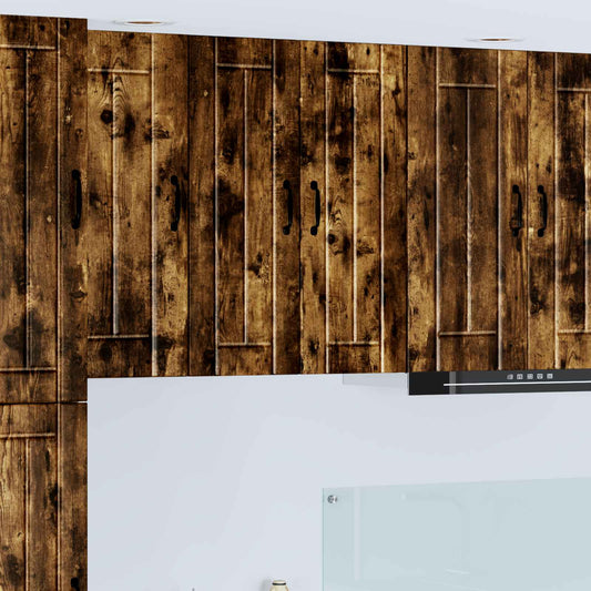 vidaXL Wall Cabinet LUCCA 2 pcs Smoked Oak 30 x 31 x 80 cm
