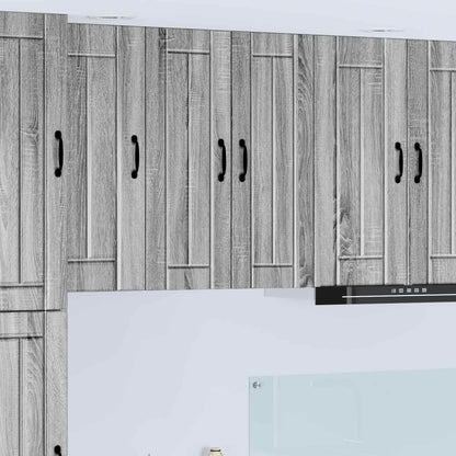 vidaXL Wall Cabinet LUCCA Grey Sonoma 30 x 31 x 80 cm Engineered Wood
