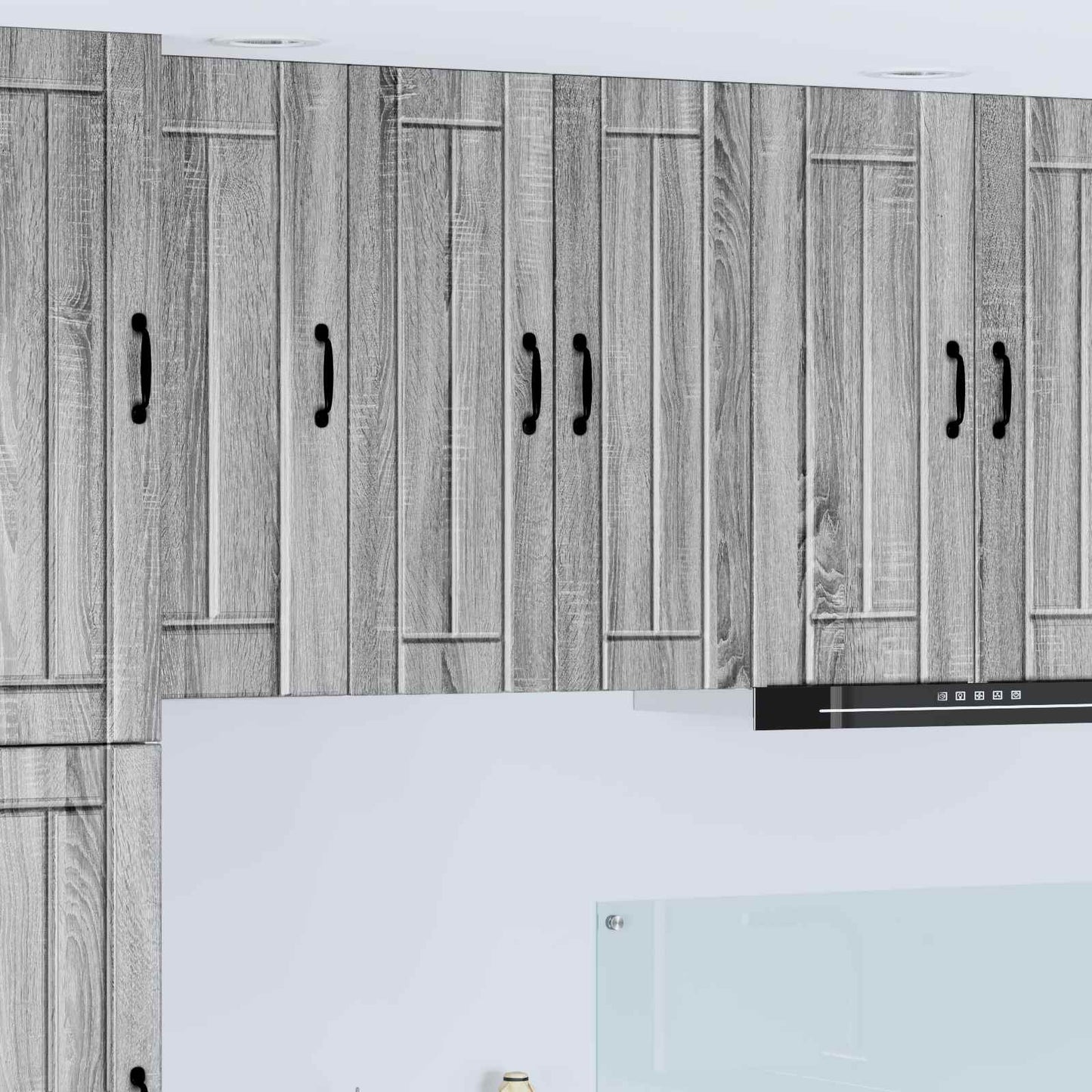vidaXL Wall Cabinet LUCCA 2 pcs Grey Sonoma 30 x 31 x 80 cm