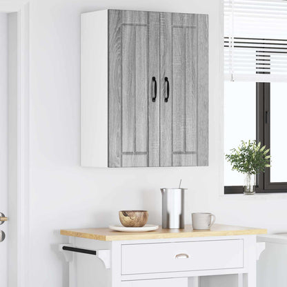 vidaXL Wall Cabinet LUCCA 2 pcs Grey Sonoma 30 x 31 x 80 cm