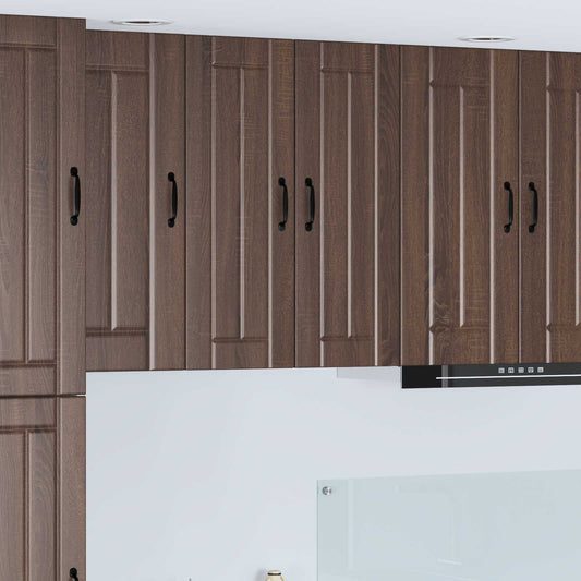 vidaXL Wall Cabinet LUCCA 2 pcs Brown Oak 30 x 31 x 80 cm