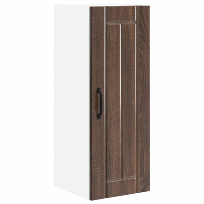 vidaXL Wall Cabinet LUCCA 2 pcs Brown Oak 30 x 31 x 80 cm