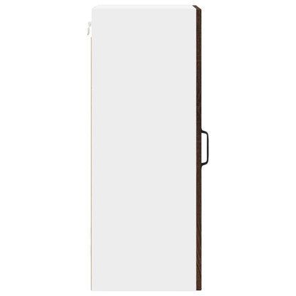 vidaXL Wall Cabinet LUCCA 2 pcs Brown Oak 30 x 31 x 80 cm