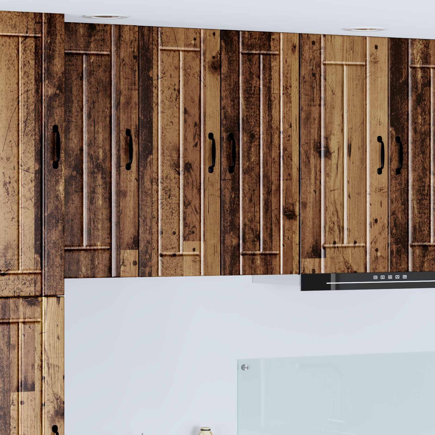 vidaXL Wall Cabinet LUCCA 2 pcs Old Wood 30 x 31 x 80 cm