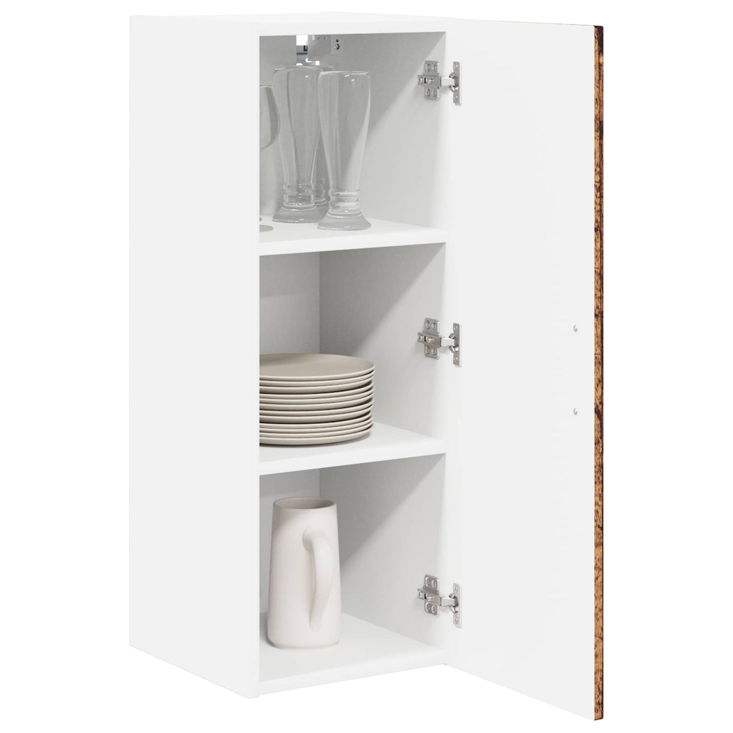 vidaXL Wall Cabinet LUCCA 2 pcs Old Wood 30 x 31 x 80 cm