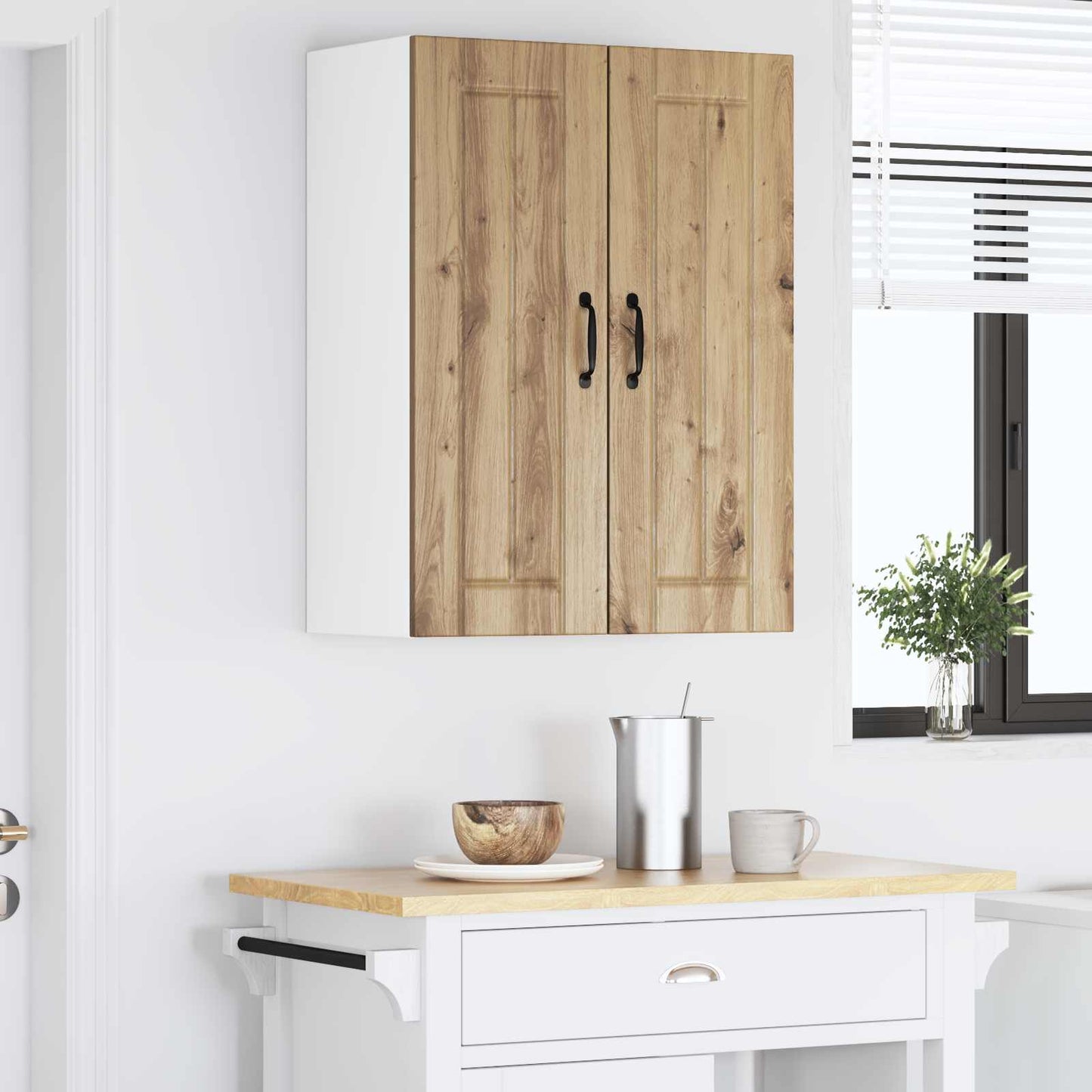 vidaXL Wall Cabinet LUCCA 2 pcs Artisan Oak Engineered Wood