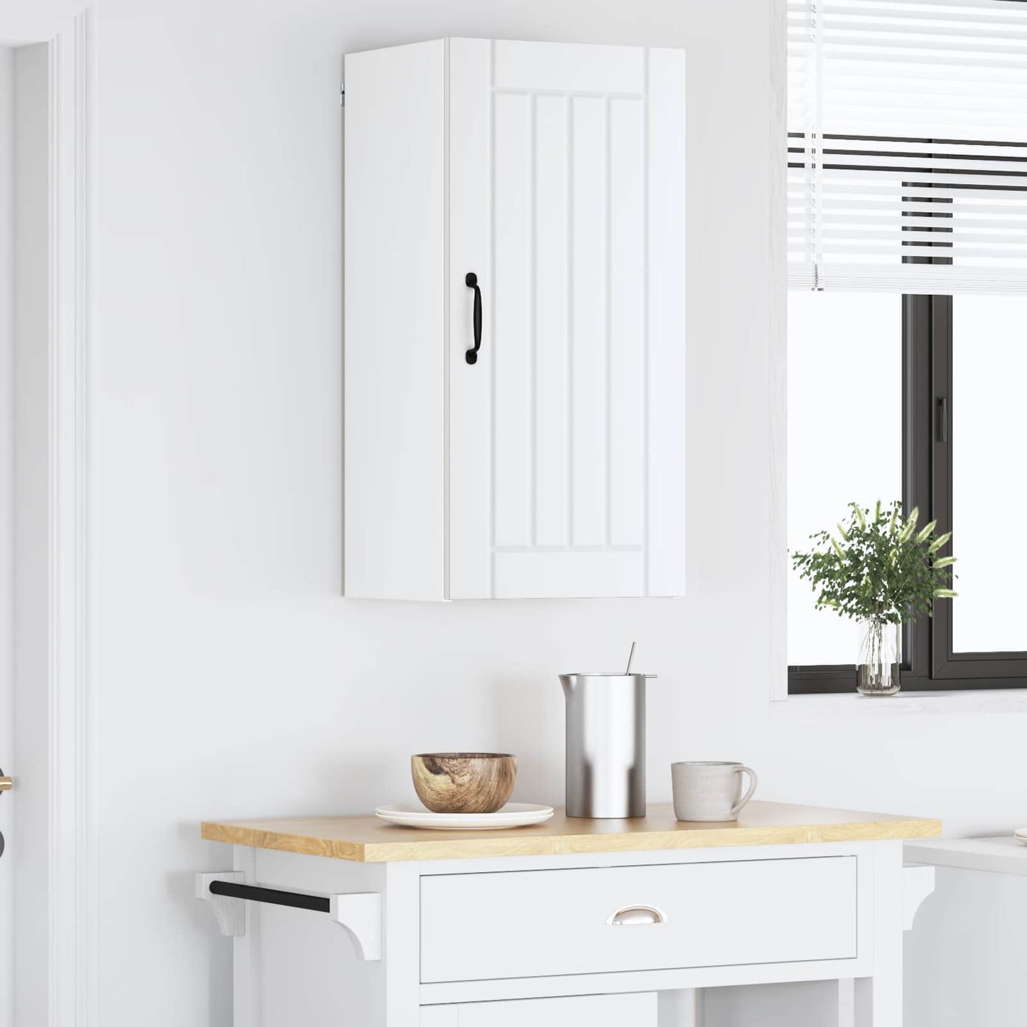 vidaXL Wall Cabinet LUCCA White 40 x 31 x 80 cm Engineered Wood