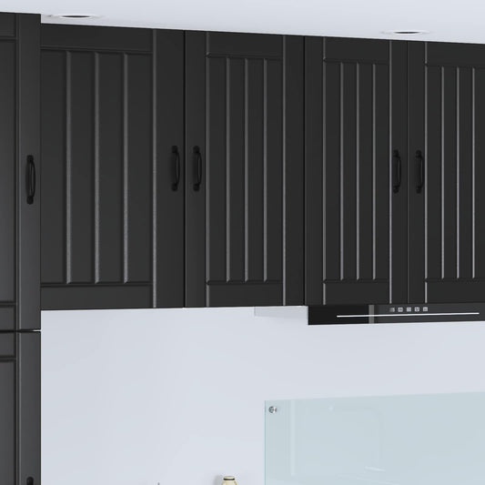 vidaXL Wall Cabinet LUCCA Black 40 x 31 x 80 cm Engineered Wood