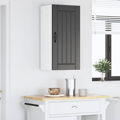 vidaXL Wall Cabinet LUCCA Black 40 x 31 x 80 cm Engineered Wood