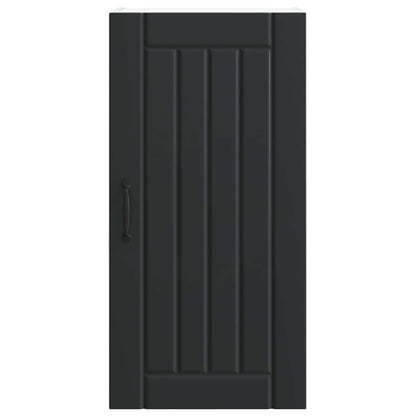 vidaXL Wall Cabinet LUCCA Black 40 x 31 x 80 cm Engineered Wood
