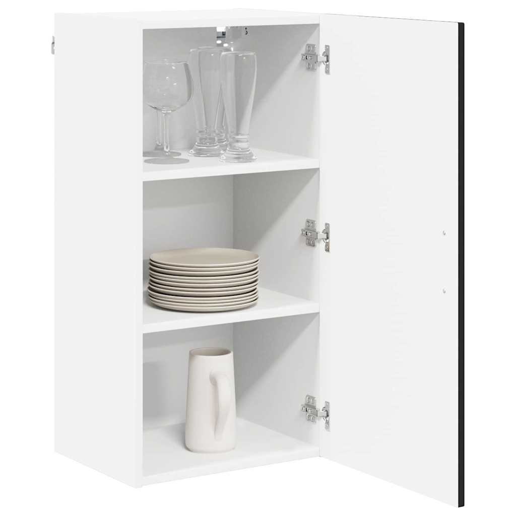 vidaXL Wall Cabinet LUCCA Black 40 x 31 x 80 cm Engineered Wood