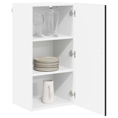 vidaXL Wall Cabinet LUCCA Black 40 x 31 x 80 cm Engineered Wood