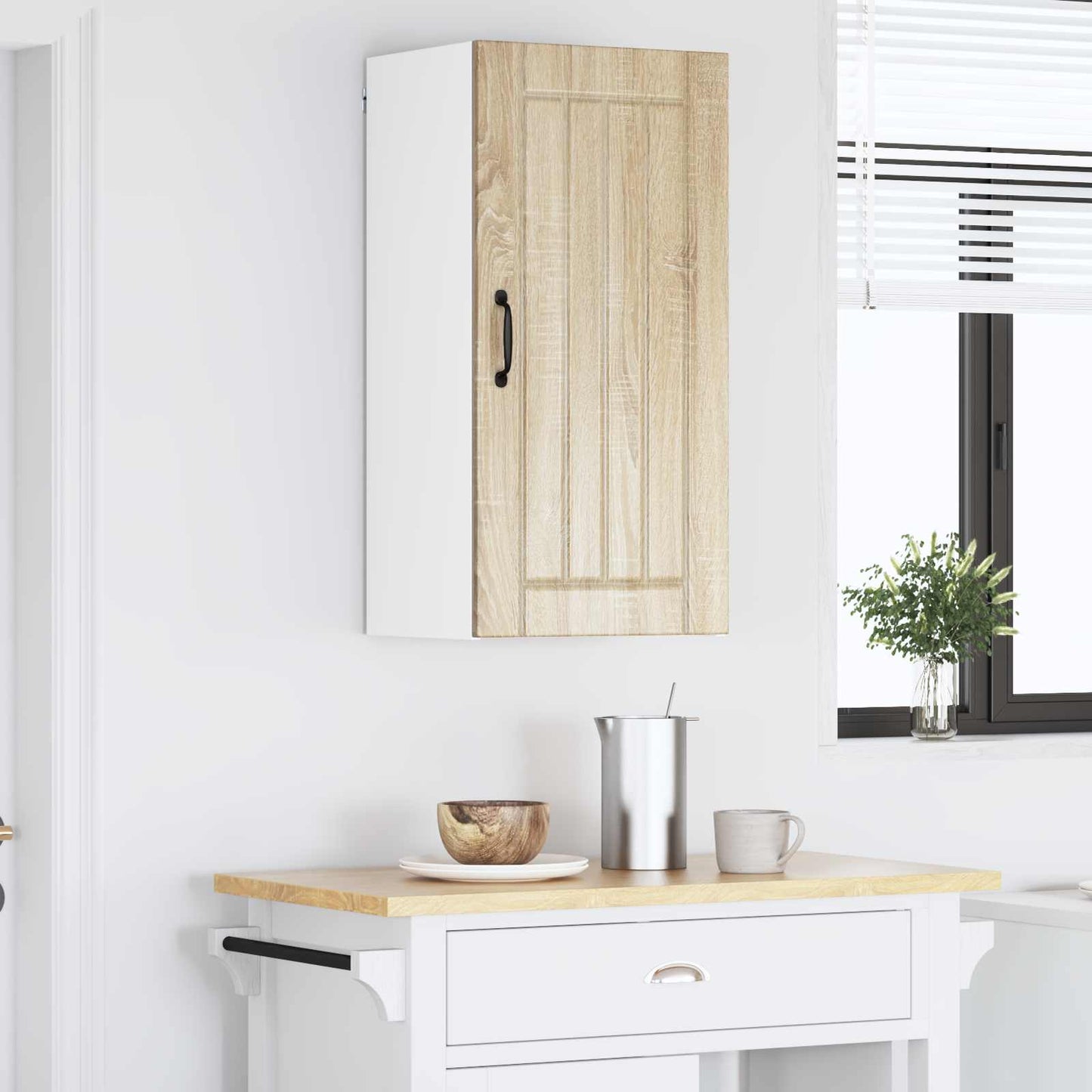 vidaXL Wall Cabinet LUCCA Sonoma Oak 40 x 31 x 80 cm Engineered Wood