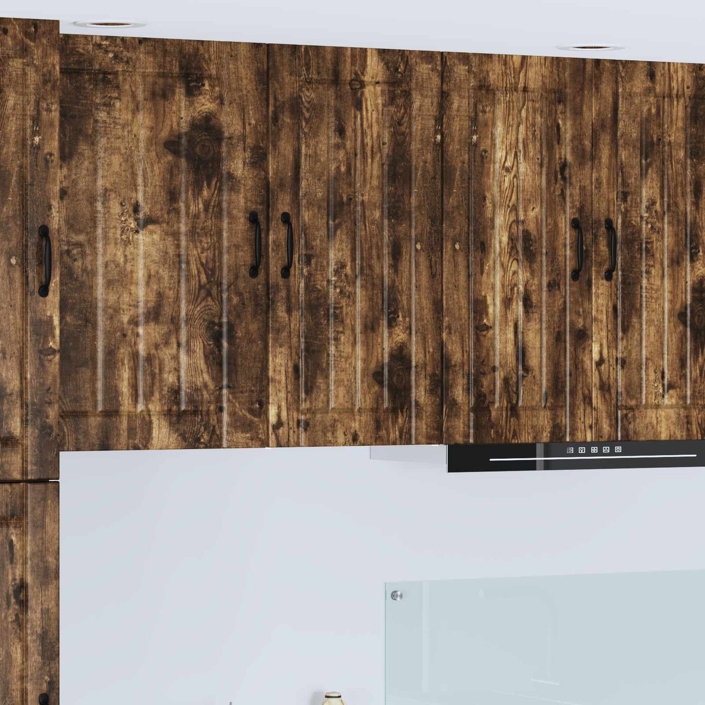 vidaXL Wall Cabinet LUCCA Smoked Oak 40 x 31 x 80 cm Engineered Wood